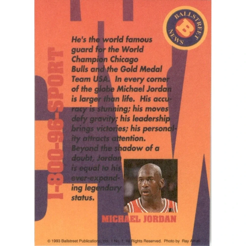 1993 Ballstreet #1 Michael Jordan Chicago Bulls